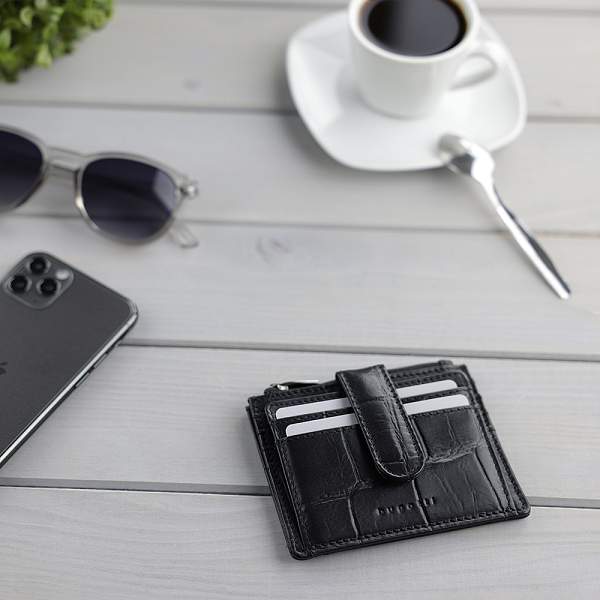 Портмоне для кредитных карт BUGATTI Nevio, чёрный, воловья/полиэстер, 12,5х2,5х9,3 см 49591201 BUGATTI, Артикул: 49591201 фото №1