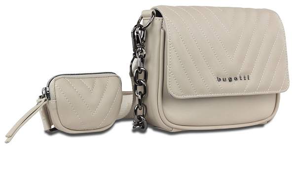 Сумка наплечная женская BUGATTI Sira, бежевая, полиуретан, 21х6х16 см 49332050 BUGATTI, Артикул: 49332050 фото №1