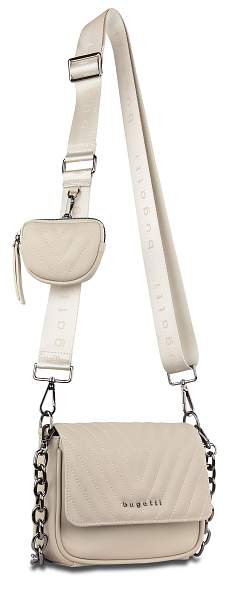 Сумка наплечная женская BUGATTI Sira, бежевая, полиуретан, 21х6х16 см 49332050 BUGATTI, Артикул: 49332050 фото №1