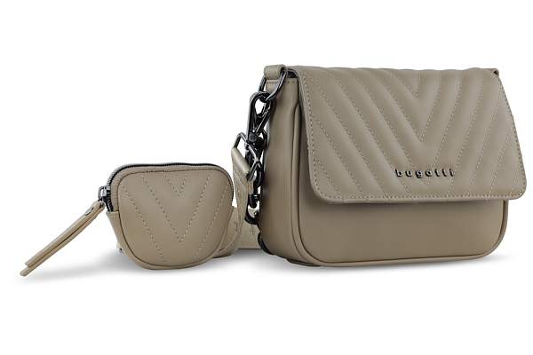 Сумка наплечная женская BUGATTI Sira, песочная, полиуретан, 21х6х16 см 49332054 BUGATTI, Артикул: 49332054 фото №1