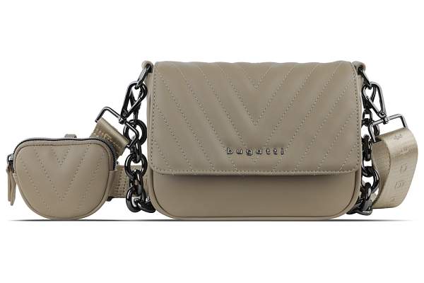 Сумка наплечная женская BUGATTI Sira, песочная, полиуретан, 21х6х16 см 49332054 BUGATTI, Артикул: 49332054 фото №1