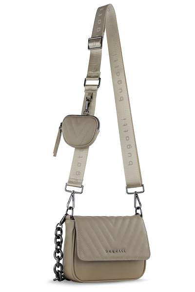 Сумка наплечная женская BUGATTI Sira, песочная, полиуретан, 21х6х16 см 49332054 BUGATTI, Артикул: 49332054 фото №1