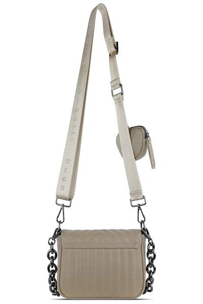 Сумка наплечная женская BUGATTI Sira, песочная, полиуретан, 21х6х16 см 49332054 BUGATTI, Артикул: 49332054 фото №1