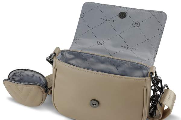 Сумка наплечная женская BUGATTI Sira, песочная, полиуретан, 21х6х16 см 49332054 BUGATTI, Артикул: 49332054 фото №1