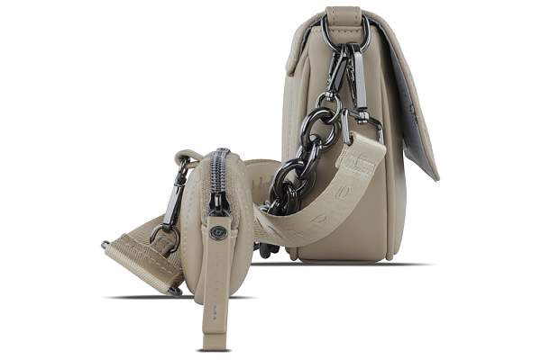 Сумка наплечная женская BUGATTI Sira, песочная, полиуретан, 21х6х16 см 49332054 BUGATTI, Артикул: 49332054 фото №1