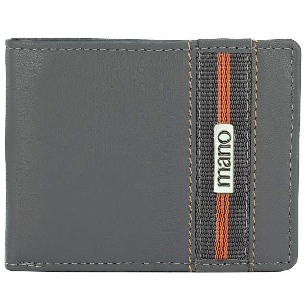 Бумажник Mano "Don Leonardo", с RFID защитой, натуральная кожа в сером цвете, 10,5 х 2 х 8,5 см M191953004 MANO 1919, Артикул: M191953004 фото №1