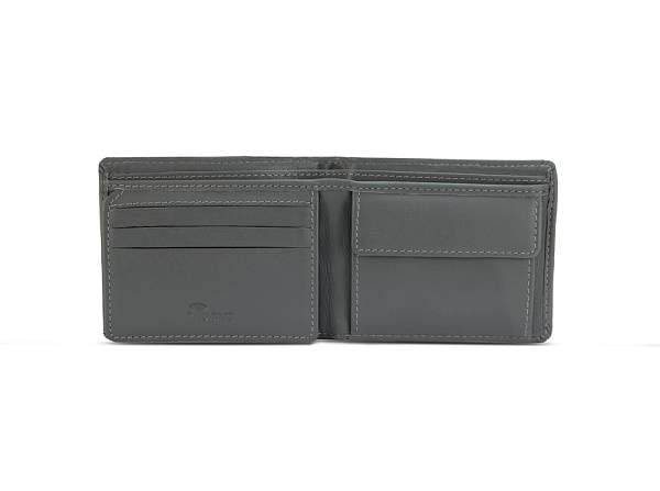 Бумажник Mano "Don Leonardo", с RFID защитой, натуральная кожа в сером цвете, 10,5 х 2 х 8,5 см M191953004 MANO 1919, Артикул: M191953004 фото №1