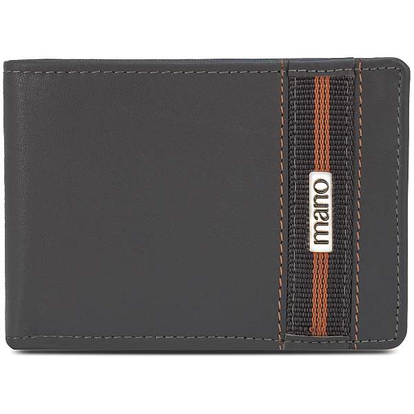 Бумажник Mano "Don Leonardo", с RFID защитой, натуральная кожа в сером цвете, 12,5 х 2,5 х 9 см M191953104 MANO 1919, Артикул: M191953104 фото №1