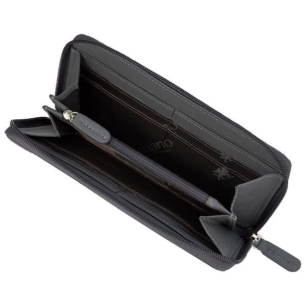 Кошелек Mano "Don Leonardo", с RFID защитой, натуральная кожа в сером цвете, 19 х 2 х 10,5 см M191953804 MANO 1919, Артикул: M191953804 фото №1