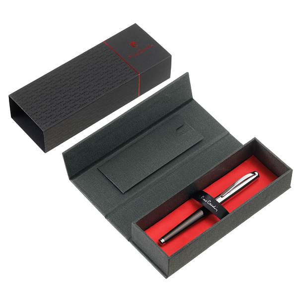 Ручка-роллер Pierre Cardin LEO, цвет - серебристый и коричневый. Упаковка B-1 PC0650RP Pierre Cardin, Артикул: PC0650RP фото №1