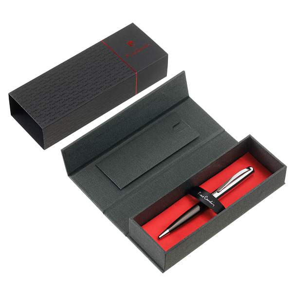 Ручка шариковая Pierre Cardin LEO, цвет - серебристый и коричневый. Упаковка B-1 PC0650BP Pierre Cardin, Артикул: PC0650BP фото №1