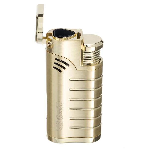 Зажигалка S.Quire газовая, турбо, тройное пламя, золотистая FL097- Yellow S.QUIRE, Артикул: FL097- Yellow фото №1