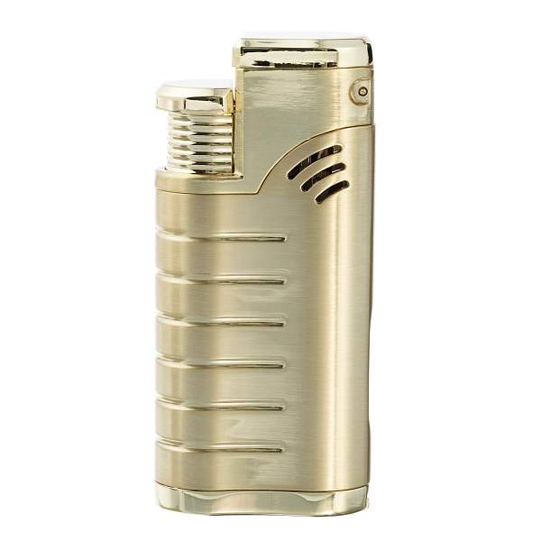 Зажигалка S.Quire газовая, турбо, тройное пламя, золотистая FL097- Yellow S.QUIRE, Артикул: FL097- Yellow фото №1