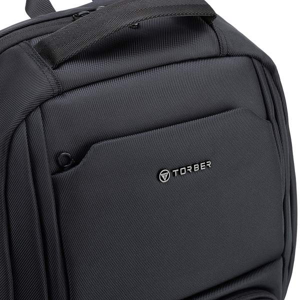 Рюкзак TORBER VOYAGE с отделением для ноутбука 18,5'', черный, полиэстер 900D, 33х15х48 см, 20 л TB1001 Torber, Артикул: TB1001 фото №1