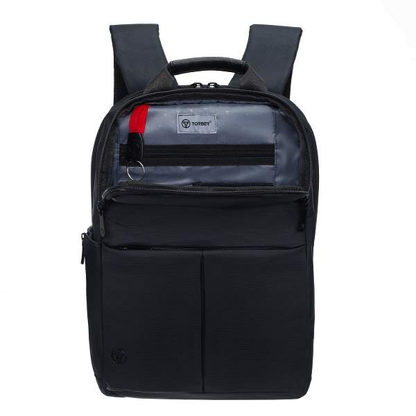 Рюкзак TORBER VECTOR с отделением для ноутбука 14,1'', черный, нейлон, 30 x 10 x 44 см, 11 л TB1326 Torber, Артикул: TB1326 фото №1