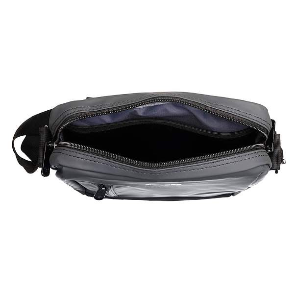 Сумка кросс-боди TORBER, черный/серый, полиуретан, 28х21х6 см T7492R Torber, Артикул: T7492R фото №1