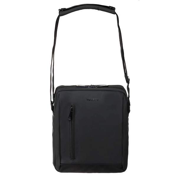 Сумка кросс-боди TORBER, черный/серый, полиуретан, 28х21х6 см T7492R Torber, Артикул: T7492R фото №1