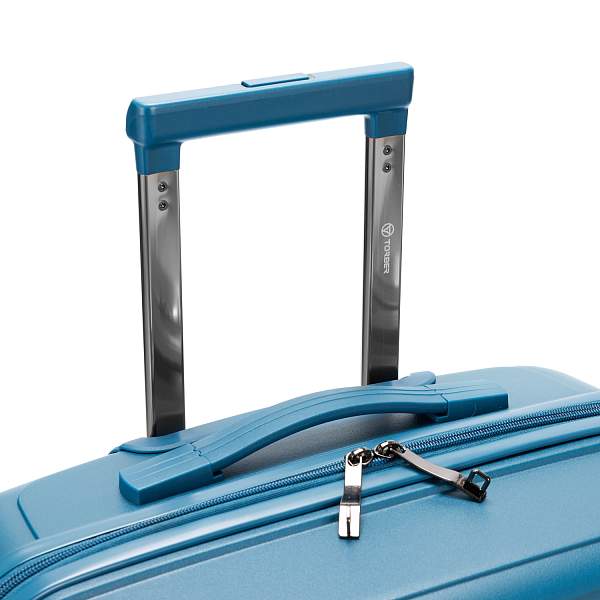 Чемодан TORBER Nevo, синий, полипропилен, 49 х 28 х 76 см, 95 л T2207L-Blue Torber, Артикул: T2207L-Blue фото №1