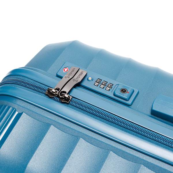 Чемодан TORBER Nevo, синий, полипропилен, 49 х 28 х 76 см, 95 л T2207L-Blue Torber, Артикул: T2207L-Blue фото №1
