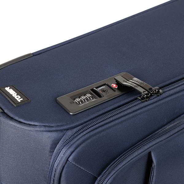 Чемодан TORBER Brosno, синий, нейлон 600D, 36,5 х 20 х 54 см, 32 л T1901S-Blue Torber, Артикул: T1901S-Blue фото №1