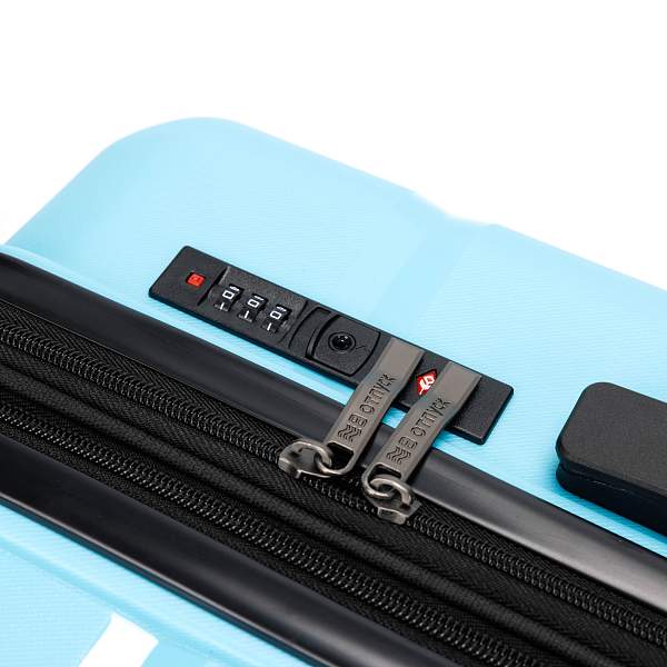 Чемодан TORBER В Отпуск, бирюзовый, полипропилен, 40,5 х 25 х 62,5 см, 55 л T1902M-Tur Torber, Артикул: T1902M-Tur фото №1