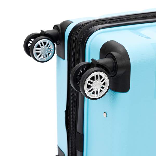 Чемодан TORBER В Отпуск, бирюзовый, полипропилен, 40,5 х 25 х 62,5 см, 55 л T1902M-Tur Torber, Артикул: T1902M-Tur фото №1