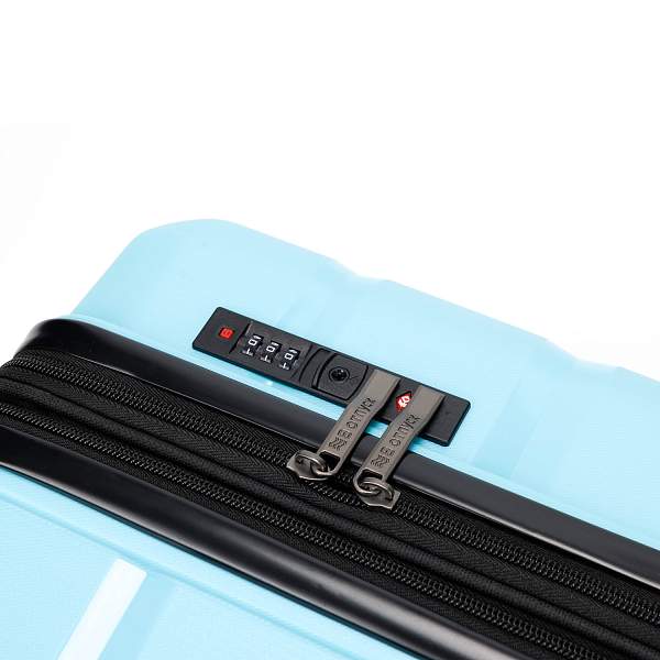 Чемодан TORBER В Отпуск, бирюзовый, полипропилен, 33 х 22 х 53 см, 35 л T1902S-Tur Torber, Артикул: T1902S-Tur фото №1