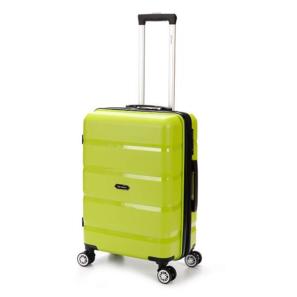 Чемодан TORBER В Отпуск, салатовый, полипропилен, 40,5 х 25 х 62,5 см, 55 л T1902M-Green Torber, Артикул: T1902M-Green фото №1