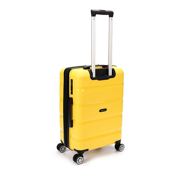 Чемодан TORBER В Отпуск, жёлтый, полипропилен, 40,5 х 25 х 62,5 см, 55 л T1902M-Yel Torber, Артикул: T1902M-Yel фото №1