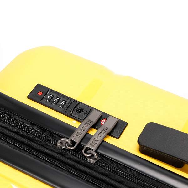 Чемодан TORBER В Отпуск, жёлтый, полипропилен, 40,5 х 25 х 62,5 см, 55 л T1902M-Yel Torber, Артикул: T1902M-Yel фото №1