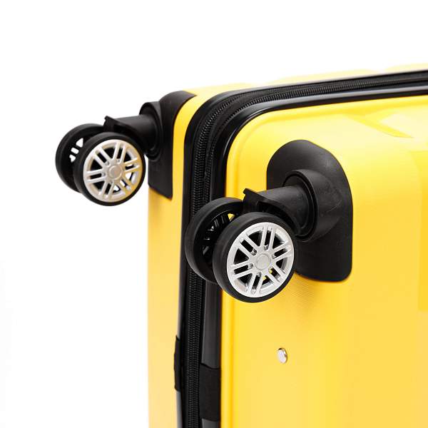 Чемодан TORBER В Отпуск, жёлтый, полипропилен, 40,5 х 25 х 62,5 см, 55 л T1902M-Yel Torber, Артикул: T1902M-Yel фото №1