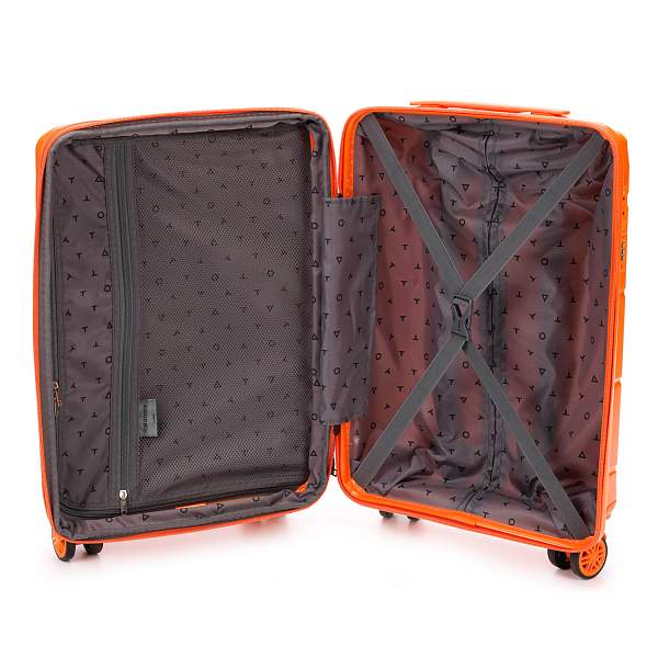Чемодан TORBER В Отпуск, оранжевый, полипропилен, 36 х 21,5 х 55 см, 38 л T1908S-Orange Torber, Артикул: T1908S-Orange фото №1