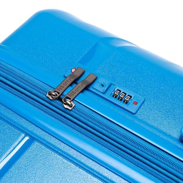 Чемодан TORBER В Отпуск, синий, полипропилен, 36 х 21,5 х 55 см, 38 л T1908S-Blue Torber, Артикул: T1908S-Blue фото №1