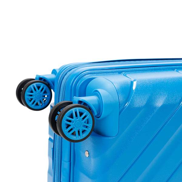 Чемодан TORBER В Отпуск, синий, полипропилен, 36 х 21,5 х 55 см, 38 л T1908S-Blue Torber, Артикул: T1908S-Blue фото №1