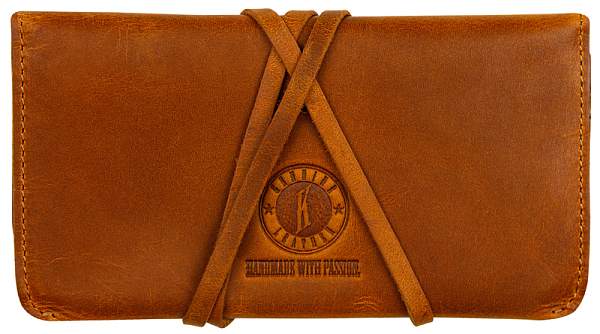 Кисет для табака KLONDIKE DIGGER «George», натуральная кожа в коньячном цвете, 16 х 8,5 х 1 см KD1055-04 KLONDIKE 1896, Артикул: KD1055-04 фото №1