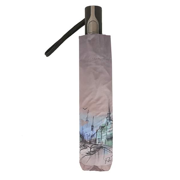 UFLR0032-13 Зонт жен. Fabretti, облегченный,  автомат, 3 сложения, эпонж Fabretti, Артикул: UFLR0032-13 фото №1