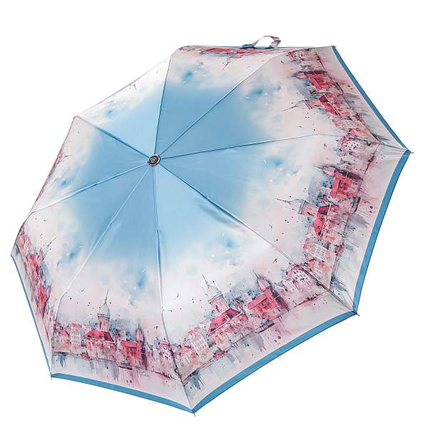 UFLS0075-9 Зонт жен. Fabretti, облегченный,  автомат, 3 сложения, сатин Fabretti, Артикул: UFLS0075-9 фото №1