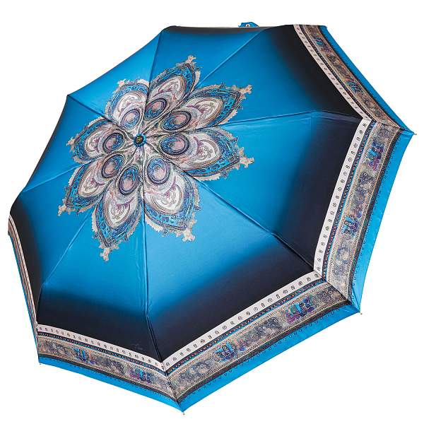 UFS0081-11 Зонт жен. Fabretti, автомат, 3 сложения, сатин Fabretti, Артикул: UFS0081-11 фото №1