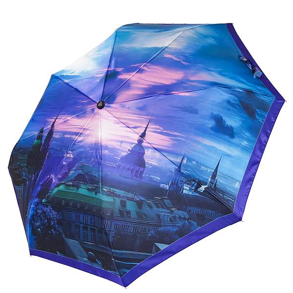 UFS0089-8 Зонт жен. Fabretti, автомат, 3 сложения, сатин Fabretti, Артикул: UFS0089-8 фото №1