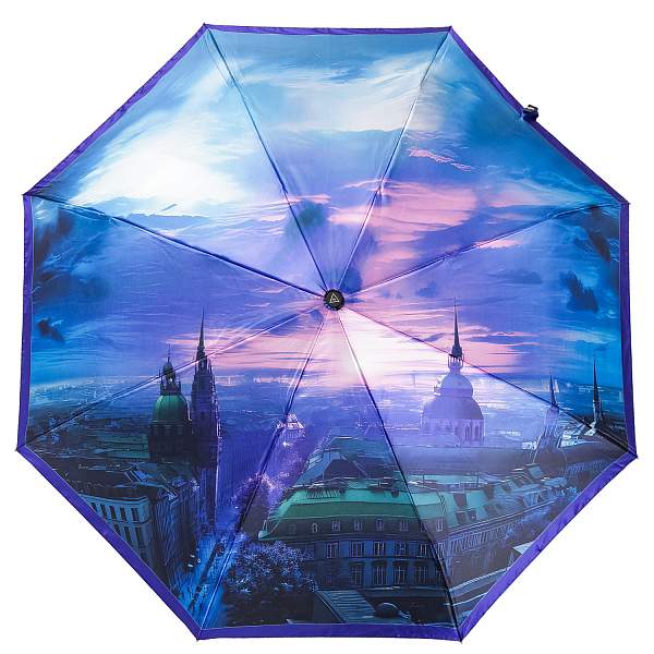 UFS0089-8 Зонт жен. Fabretti, автомат, 3 сложения, сатин Fabretti, Артикул: UFS0089-8 фото №1