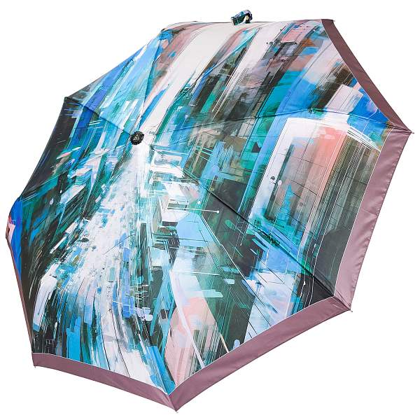 UFS0090-8 Зонт жен. Fabretti, автомат, 3 сложения, сатин Fabretti, Артикул: UFS0090-8 фото №1