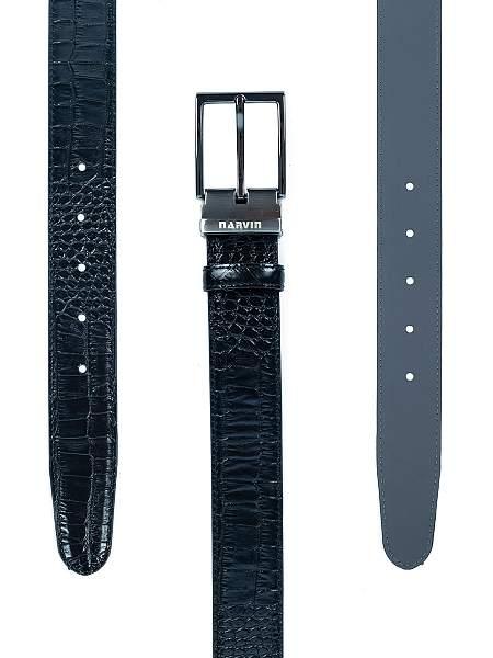 Мужской ремень из натуральной кожи Vasheron, Артикул: 31084-Aligro Black /115 фото №1