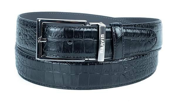 Мужской ремень из натуральной кожи Vasheron, Артикул: 31084-Aligro Black /120 фото №1