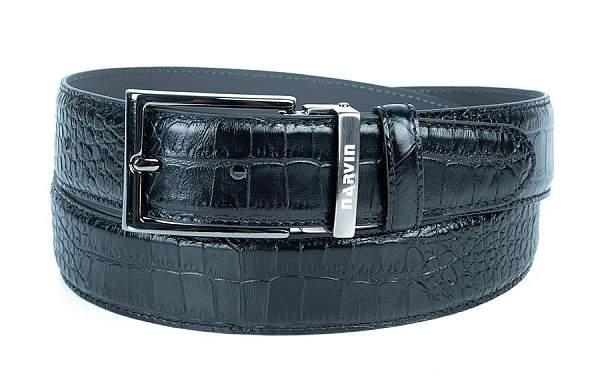 Мужской ремень из натуральной кожи Vasheron, Артикул: 31084-Aligro Black /125 фото №1