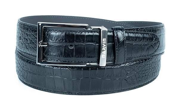 Мужской ремень из натуральной кожи Vasheron, Артикул: 31084-Aligro Black /130 фото №1