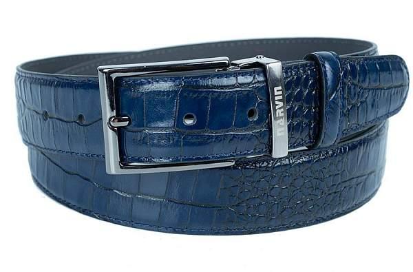 Мужской ремень из натуральной кожи Vasheron, Артикул: 31084-Aligro D.Blue /125 фото №1