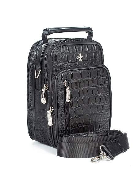 Мужская сумка из натуральной кожи Vasheron, Артикул: 9475-Bambino Black фото №1