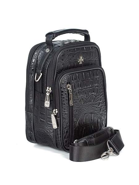 Мужская сумка из натуральной кожи Vasheron, Артикул: 9475-Bambino Black фото №1