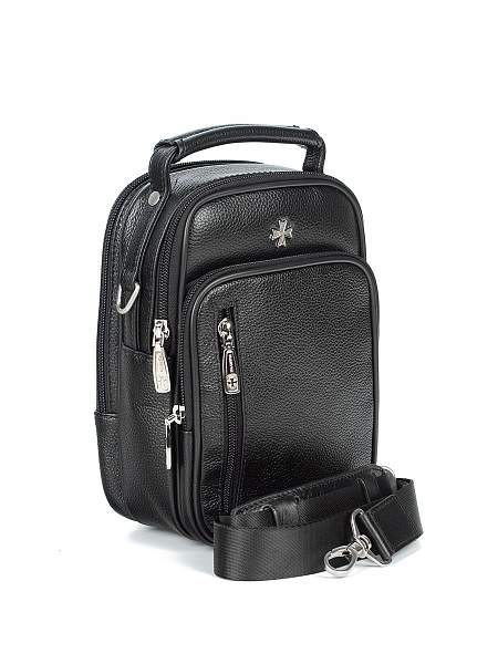 Мужская сумка из натуральной кожи Vasheron, Артикул: 9475-Polo Black фото №1