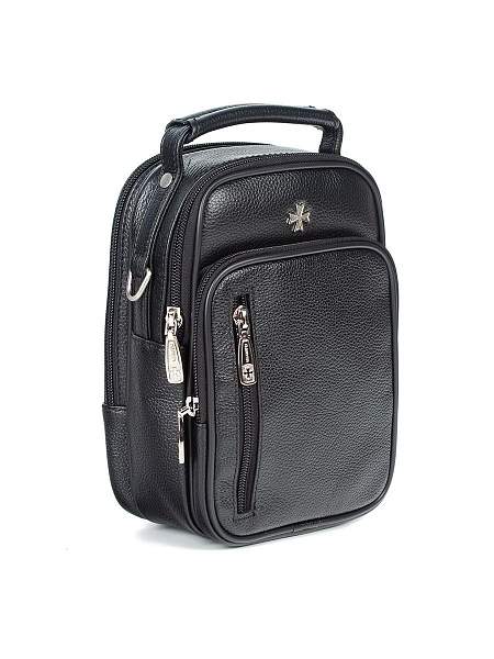 Мужская сумка из натуральной кожи Vasheron, Артикул: 9475-Polo Black фото №1